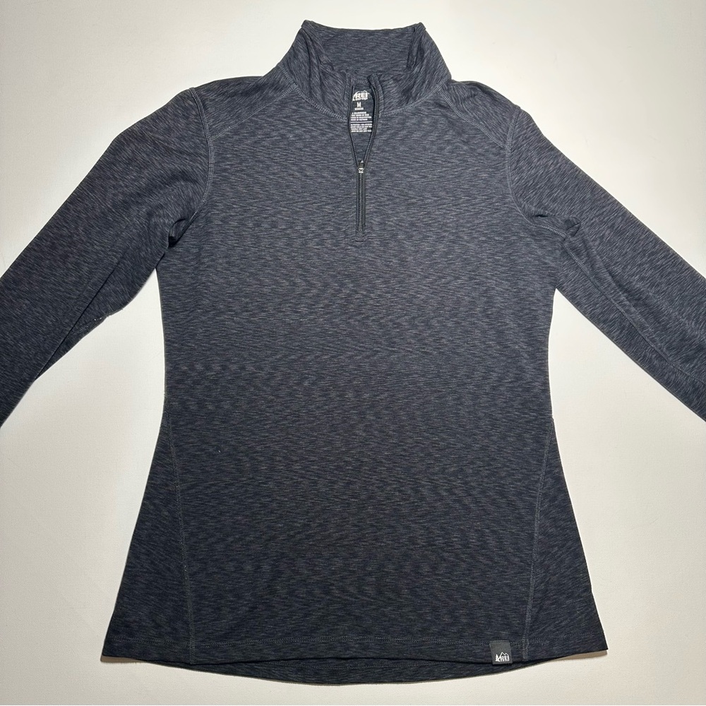 Rei Midweight Base Layer Quarter-Zip Pullover Lon… - image 7